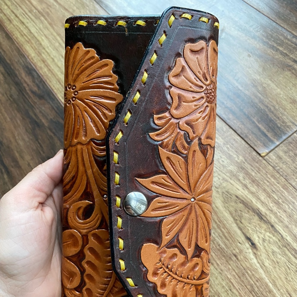 JR custom leather wallet. Handmade. Used 1-2 times for concerts.